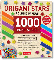 Package of Origami Stars folding papers containing 1,000 paper strips